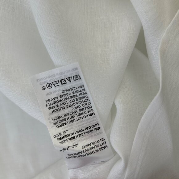 Chicos Women's Sz XL No Iron 100% Linen 3/4 Sleeve Shirt - Picture 8 of 10